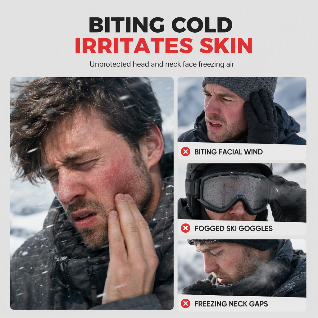 🧣3-in-1 winter warm hat: windproof and cold-resistant, protecting the neck, face, and ears