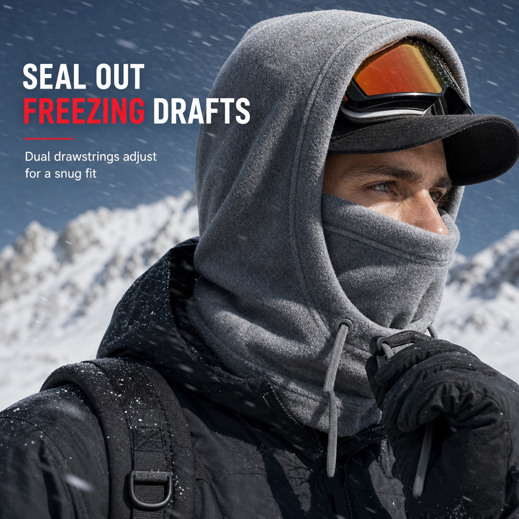 🧣3-in-1 winter warm hat: windproof and cold-resistant, protecting the neck, face, and ears