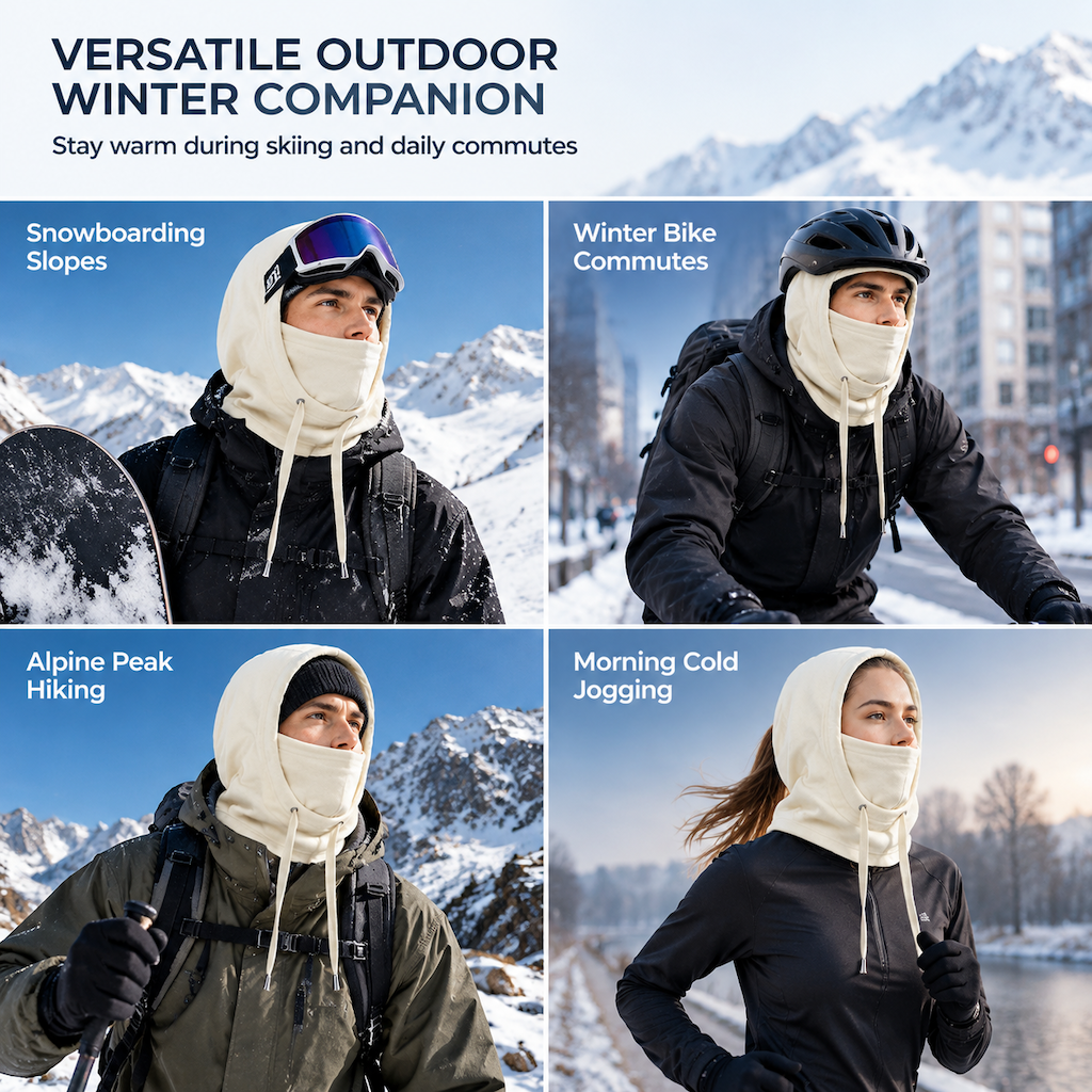 🧣3-in-1 winter warm hat: windproof and cold-resistant, protecting the neck, face, and ears