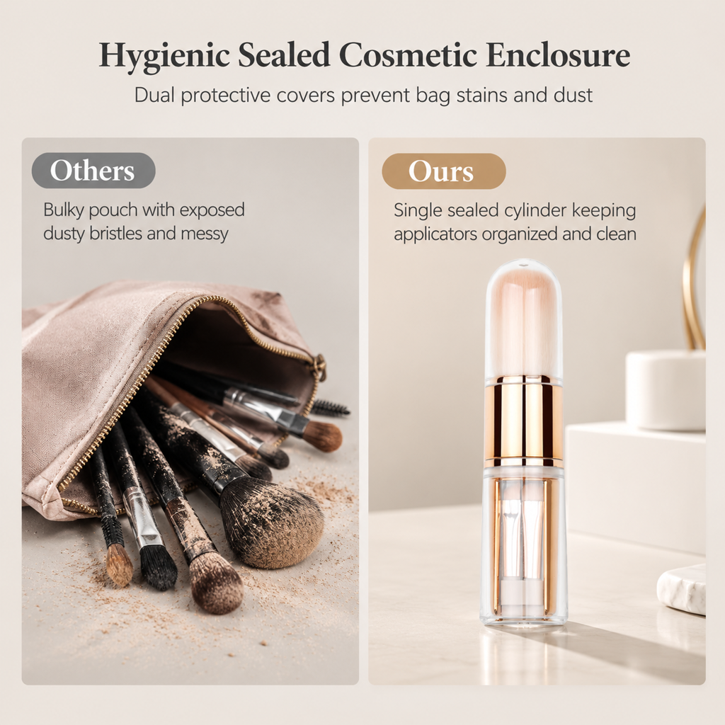 Portable Retractable Makeup Brush Set
