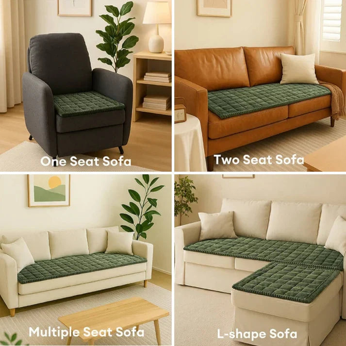 Plush Quilted Non-Slip Sofa Protector Cover for Pets
